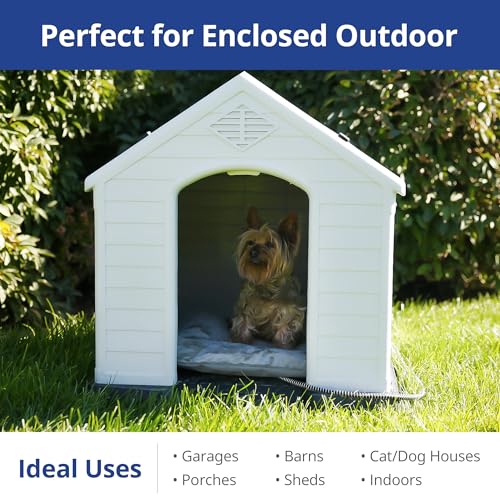 Petace Heizdecke Katze Outdoor, weiches Heizdecke Hund mit Schlauchwickel Kabel, Heizmatte für Katzen und Hunde, 50 x 40 cm, 40 Watt