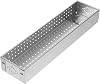 Hemoton Silverware Drawer Organizer Stainless Steel Utensil Holder Chopsticks Drain Tray Mesh Utensil Box for Flatware Spoons Knives Forks Pen, S