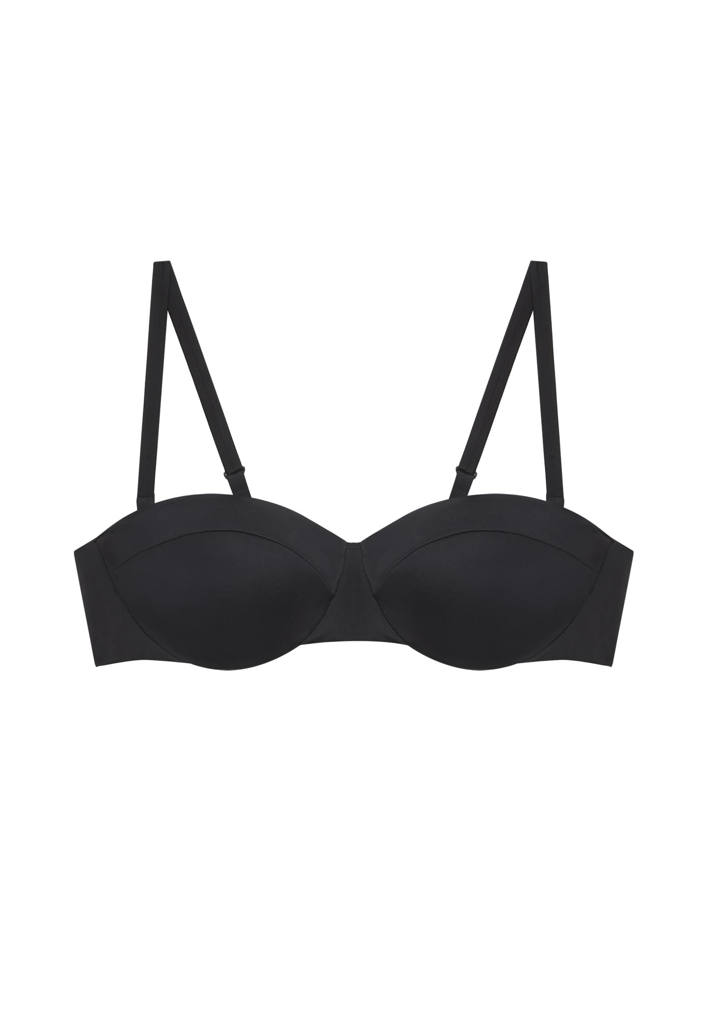 YAMAMAY - Bikini Parte Alta a Fascia con Ferretto e Imbottitura Removibile, Donna, Essentials, Nero, monocromo