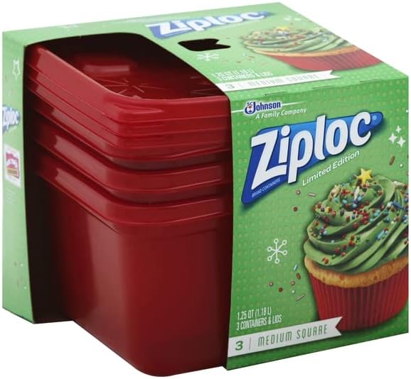 Ziploc Contenedores de almacenamiento de alimentos para preparación de comidas reutilizables para organización de cocina, tecnología Smart Snap,