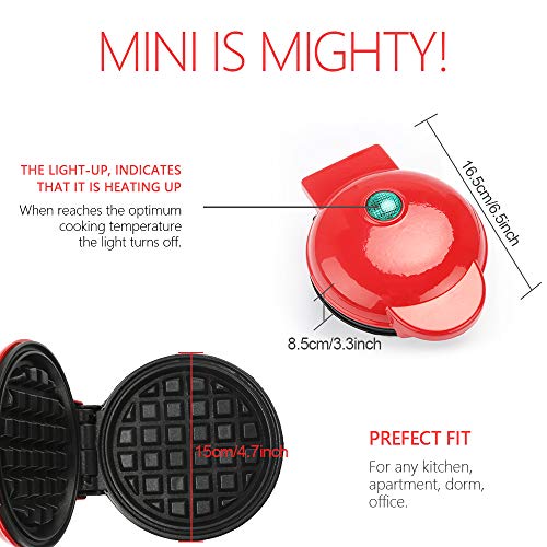 DASIAUTOEM Mini Waffelmaker, Waffeleisen für Herzwaffeln für Waffeln mit Antihaftbeschichtung, Elektrische Antihaft… – Bild 6