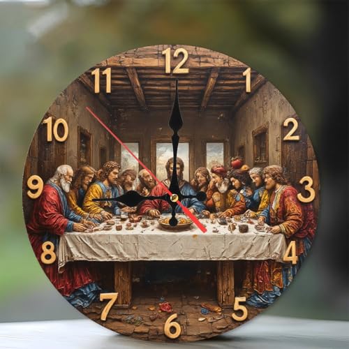 Reloj de pared artístico de madera 10 pulgadas miniatura 1