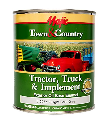 Majic Paints 8-0967-2 Town & Country Tractor, Truck & Implement Oil Base Enamel Paint, 1-Quart, Light Ford Gray