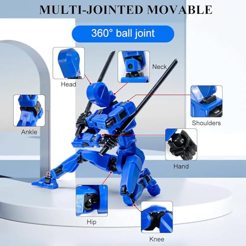 Image of ONNGEO 4 PC Action Figures Titan 13, 3D Printed Multi-Joint Movable Robot, T13 Lucky Action Figure, Dummy Robot Action 13, Desk Decoration Creative Robots, Nova 13 Mechanical Doll (RBPG)