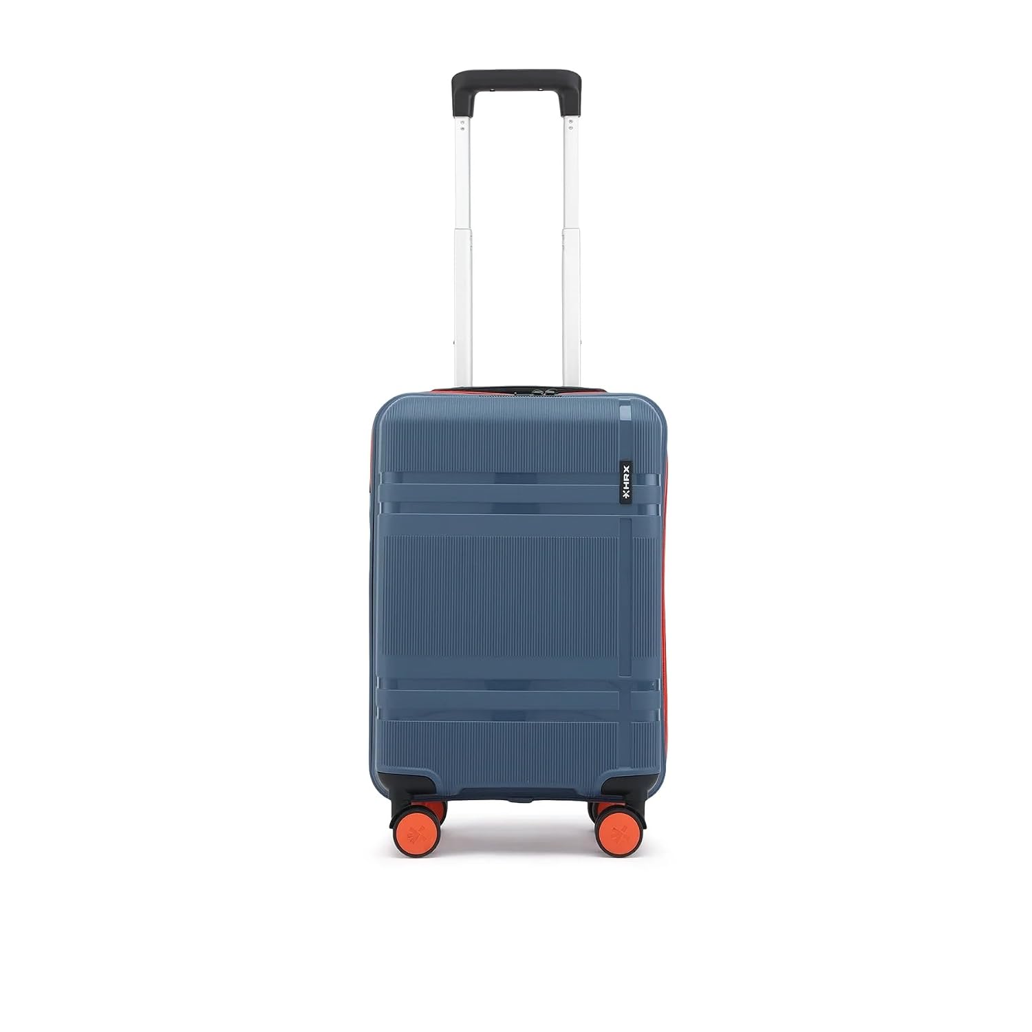 HRX Helium Cabin Size Blue Polypropylene Hard Shell Suitcase - Premium Travel Trolley Bag with 8 Spinner Wheels, Number Lock & Water Resistant Body