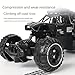 Utaseti Six-Wheel Alloy Rock-Climbing Rc Car, Rechargeable 4-Wheel Drive Mountain Off-Road Vehicle, All Terrains Vehicles with Shock Absorption, Non-Slip Tires, Sensitive Steering (Blue Black 2pcs)