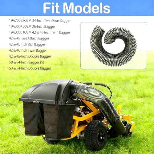 AOMUCH 764-05082 Bagger Flex Hose for Cub Cadet RZT MTD Riding Mowers 36\" 42\" 46\" 50\" 54\" Deck Fits Double/Triple Bagger Lawn Mower Rear Fast Double Bagger Parts