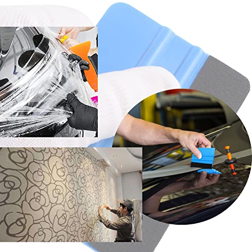 4 Pack Felt Squeegee Wrapping Tool, 4'' Inch Premium Scratch-Proof Decal Vinyl Wrap Squeegee Handy Tools For Vinyl Installation, Scrap Booking, Wall Decals #TOP5