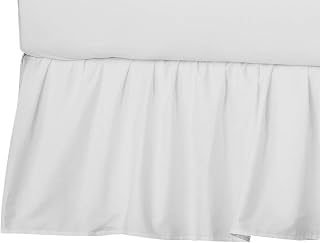 American Baby Company Ultra Soft Microfiber Ruffled Mini Crib Bed Skirt 24x38 White for Portable Cribs Boys Girls
