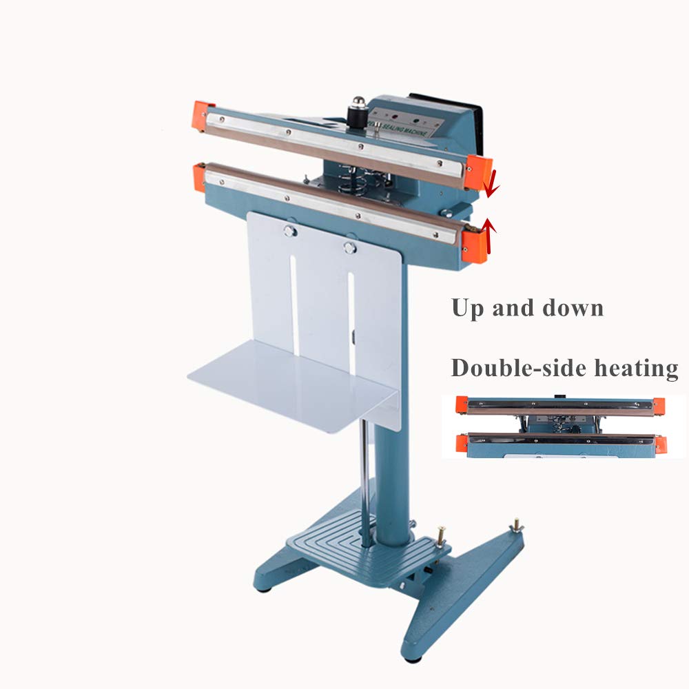 Sellador térmico de pedal con calefacción de doble cara para película compuesta, papel de aluminio y bolsas de papel kraft