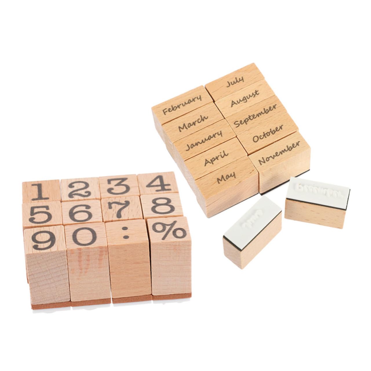 OSALADI 10 Set Sigillo digitale in legno data timbro pianificatore TIMBRI DEL DIART francobolli di scrapbooking timbro d'epoca francobolli fai da te del diario timbro numerico Di legno