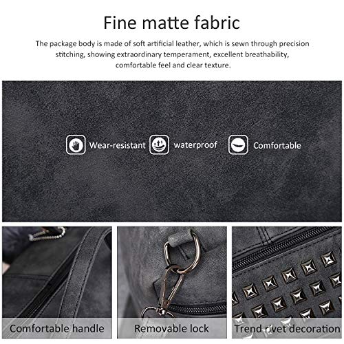 Bolso Tote Tachonado para Mujeres Estilo Punk miniatura 5