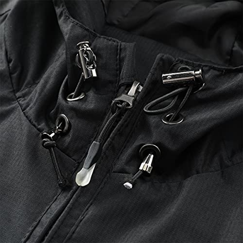YOUTHUP Blouson Homme Coupe-vent à Capuche Imperméable Veste a Capuche Hommes en Veste de Pluie - Image 5