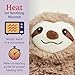 warmies Junior Microwavable & Weighted Stuffed Animals, Sloth - Heated Stuffed Animal Plushie for Warmth & Comfort - Cute Soft Plush Toys for Adults & Children (Boys, Girls, Babies & Toddlers)