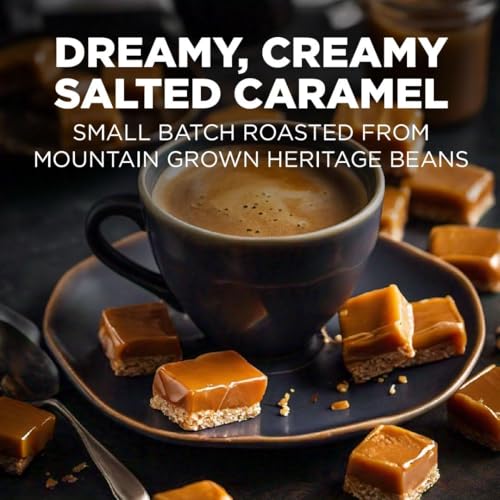 Image of Maud's Salted Caramel Flavored Coffee Pods, 50ct | Medium Roast Flavored Coffee in Single Serve Pods - Compatible with Keurig Coffee Makers