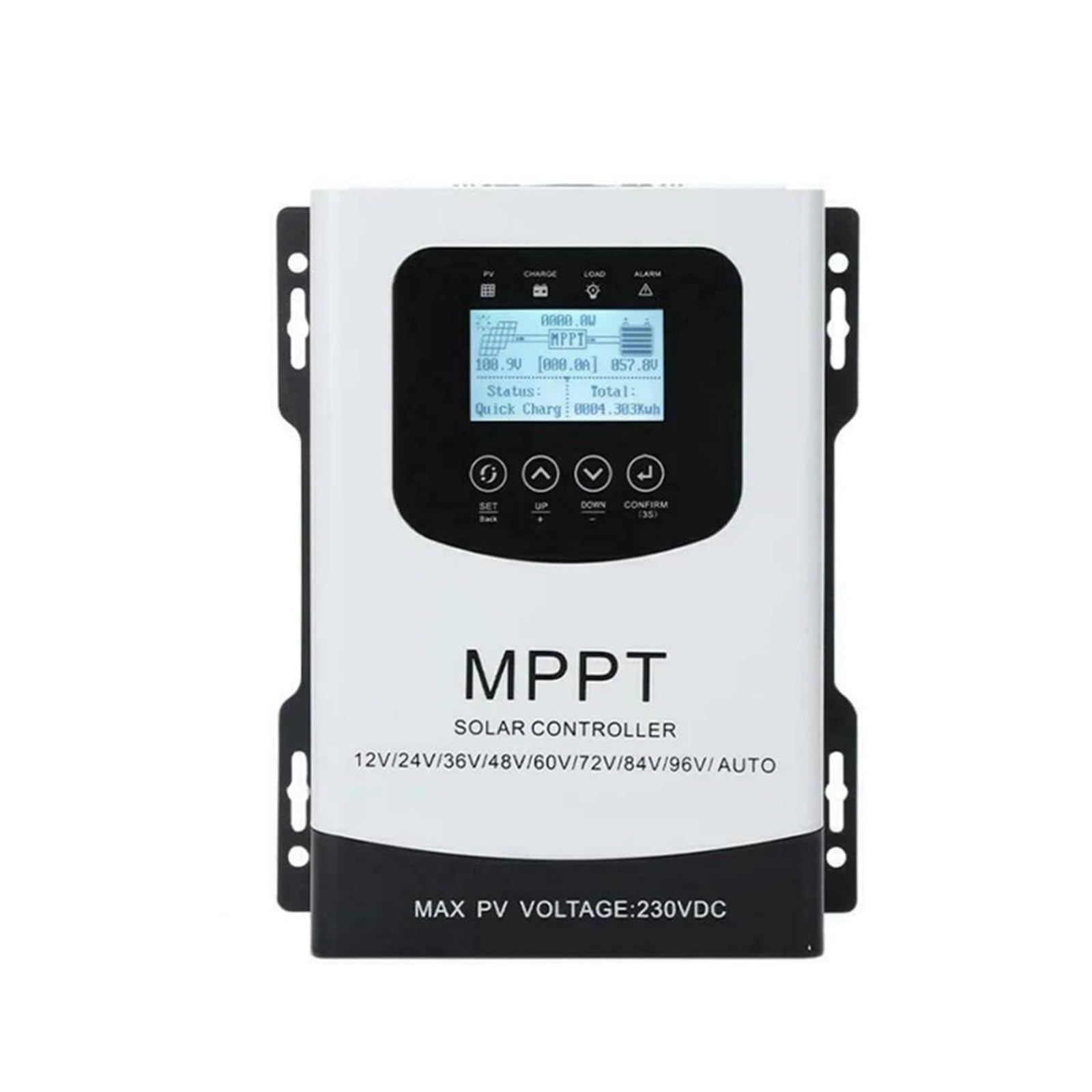 Solar Charge Controller, 30A 40A 50A 60A 80A 100A 120A Smart MPPT Solar Charge Controller Regulator For Panel Lithium -acid LiFePO4 Battery LCD(No WIFI,30A)
