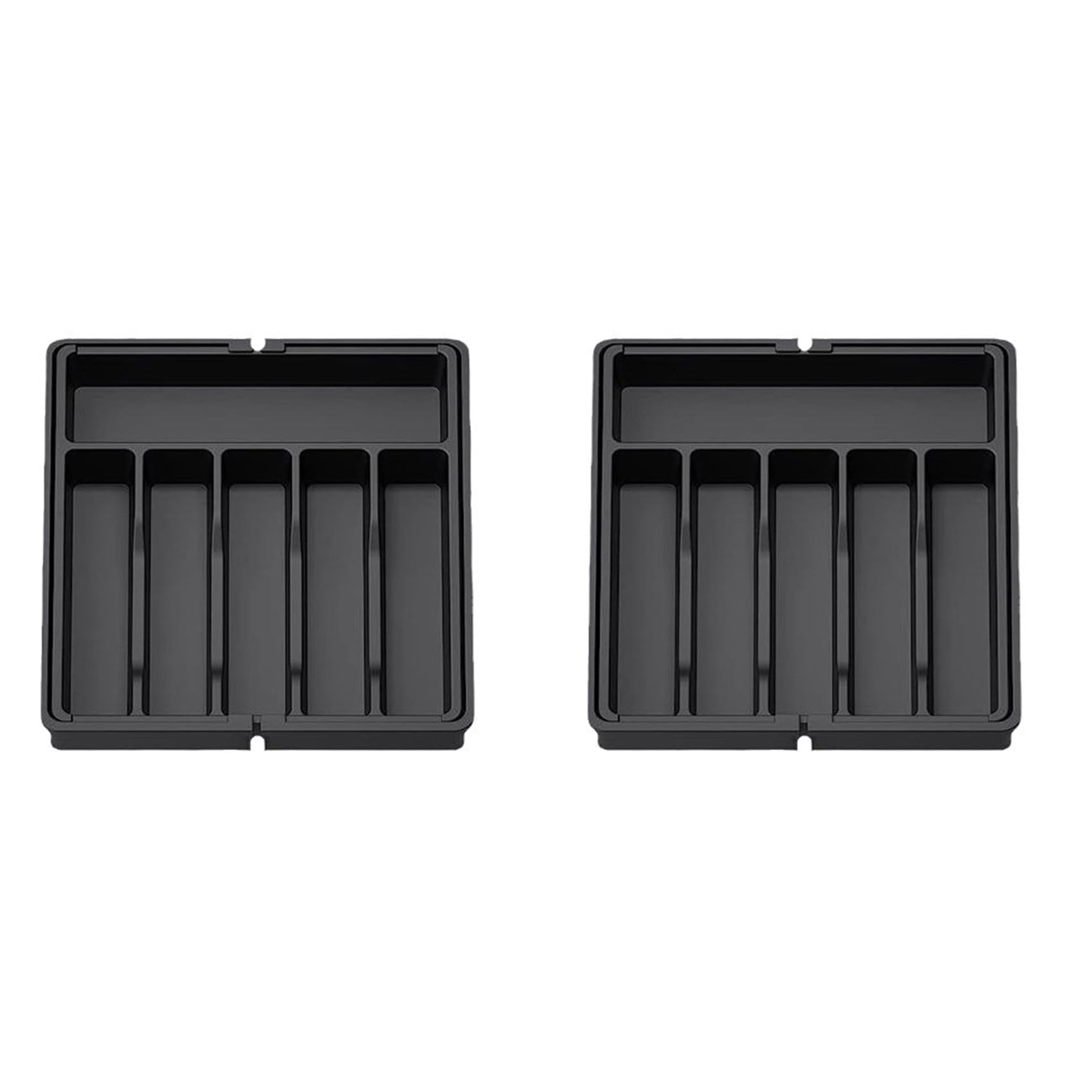 Vjsujehgy 2X Expandable Cutlery Drawer Organizer Silverware Cutlery Drawer Tray Silverware Drawer Organizer Kitchen Storage
