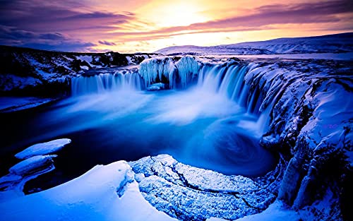 OAEC Jigsaw Puzzle 1000 Pièces Puzzle Adulte Grand Puzzle Éducatif en Bois Classique Cascade Jeux Éducatifs Jouets Cadeau 75X50Cm Cover