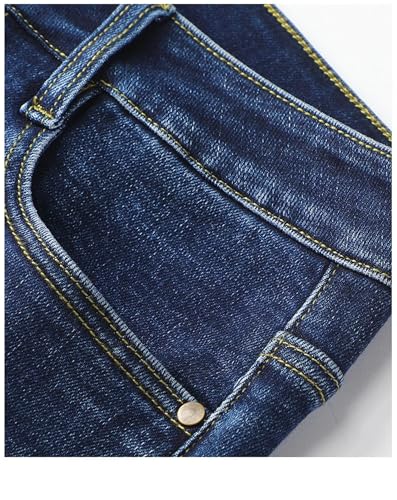 Mens Vintage Baggy Straight Jeans Streetwear Distressed Stretch Slim Fit Skinny Work Denim Pants3