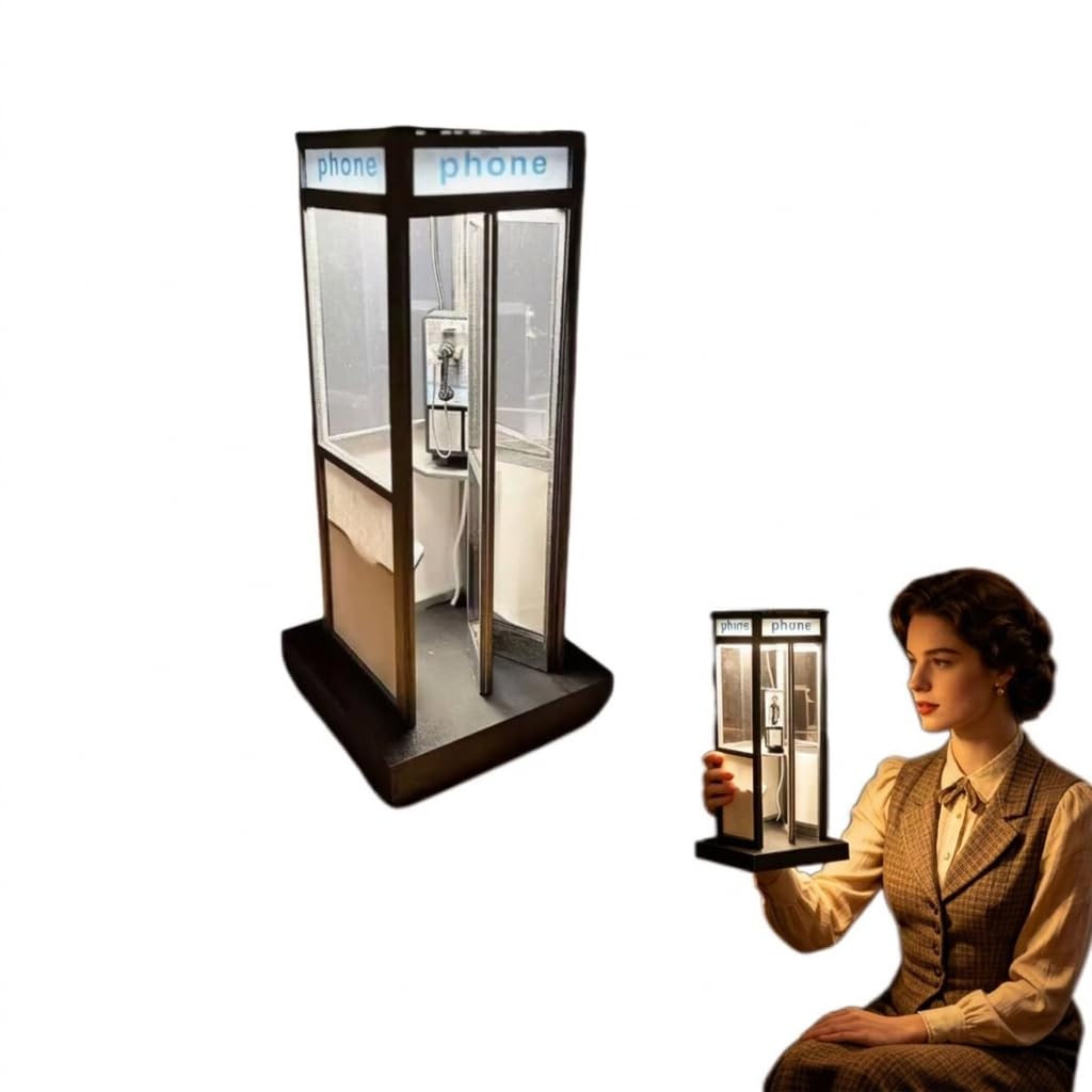Vintage Telephone Booth Lamp | British Decor Night Light | W
