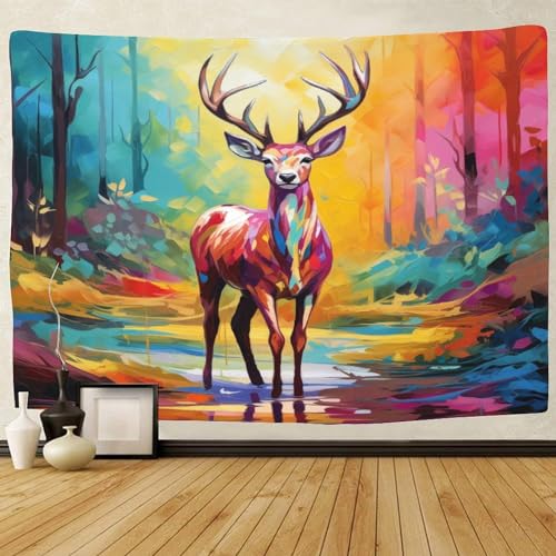 Manta de pared con alce 3D de 150x200 cm, ideal para decorar el dormitorio infantil 2