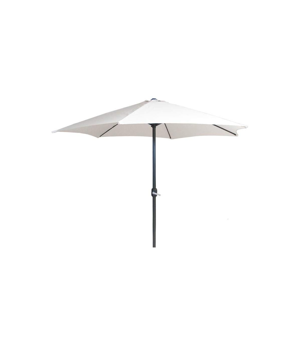 Gerimport Sombrilla Blanca 3m Tubo Aluminio 48mm