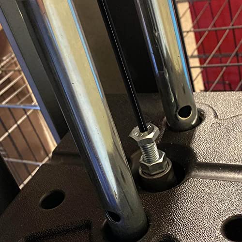 LFJ Replacement Gym Cable Fitness Pulley Cable Steel Wire Rope for Cable Machine Home Gym Weight Lift Pulley System (Black Adjustable wtith Screw end, 137) - Thumbnail 4