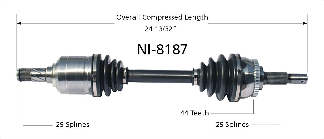 Amazon.com: SurTrack NI-8187 CV Axle Shaft : Automotive