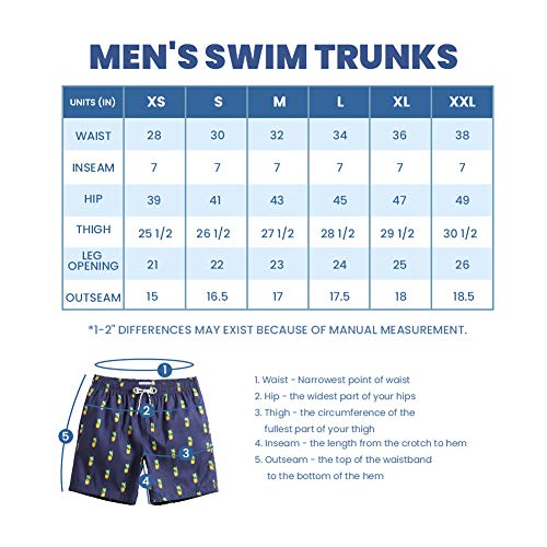 MaaMgic Mens Palm Tree Swim Trunks Bathing Suits Board Shorts Swimming Shorts