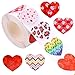 Pegatinas en forma de corazón, 500 piezas Pegatinas de corazón con purpurina Pegatinas de papel con forma de corazón Pegatinas de corazón con brillo Etiquetas para el día de San Valentín