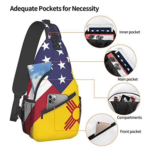 Mochila tipo bandolera unisex negra miniatura 5
