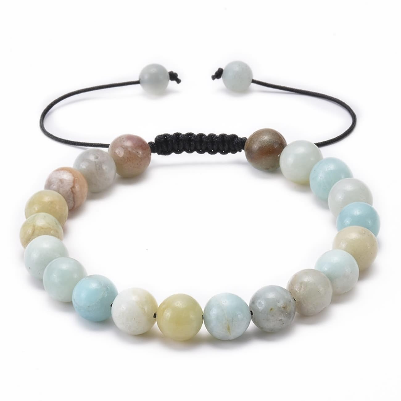 Schmuckarmband gewebt, verstellbar für Sie und Ihn, Naturstein-Perlenarmband Herren mit Edelsteinen 18 mm, tolle Geschenkidee, handgefertigt – 18 cm. Haushaltsarmaturen