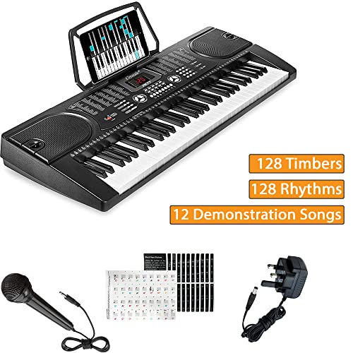 Crystals 61 Keys Teaching Type Electronic Keyboard Digital Music Instrument Piano & Microphone