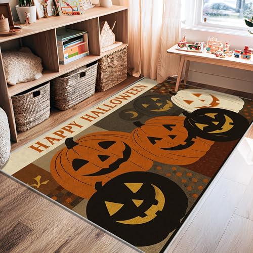 Tapis lune d'Halloween pour salon et chambre sous table rectangulaire