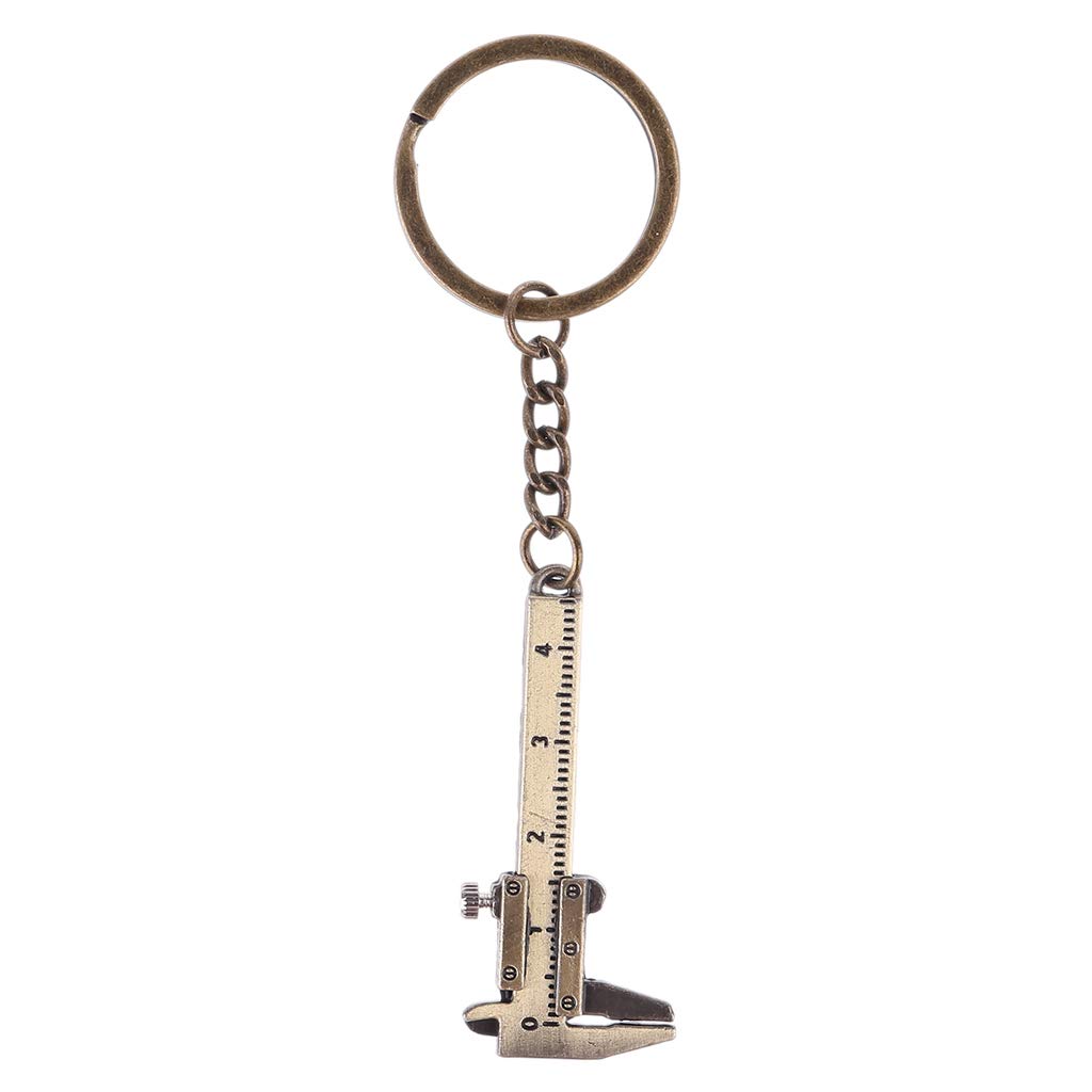 Portable Vernier Caliper Measure Tools for Key Chain Zinc Alloy Calipers Gauge Slide Ruler for Key Woodworking