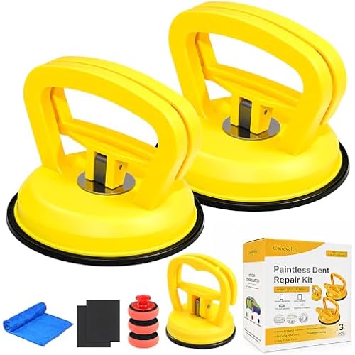 9 Pack Powerful Car Dent Puller Kit, Multi-Function Suction Cup Dent Remover Tool for Auto Body, Screen, Tiles Lifting & Objects Moving