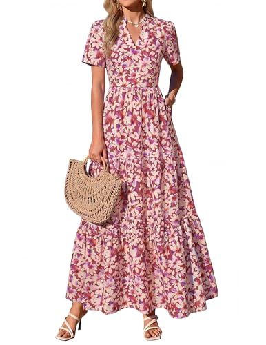 Image of KIRUNDO Womens Floral Boho Flowy Maxi Dress