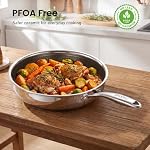 imarku 6 Pcs Non Stick Frying Pans with Lids, Hybrid Ceramic Coating - Image 4