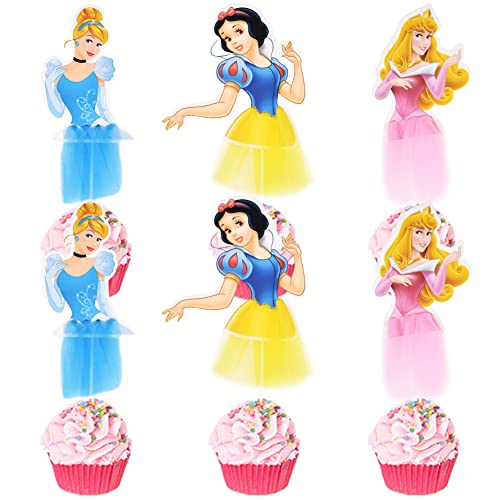 【Decorazione per torte】 Per decorare cupcake, muffin, torte, dolcetti. Perfetto per decorare una torta di compleanno a tema Principesse Disney e anche un fantastico regalo a sorpresa per ogni festa di compleanno.