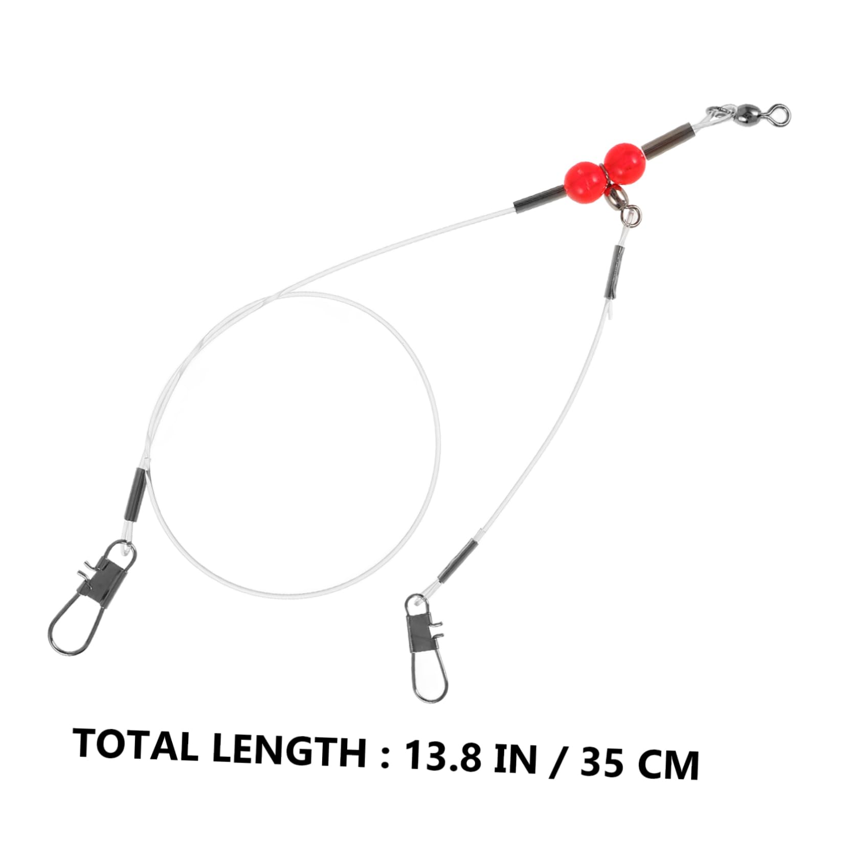 VANZACK 6-Pack Lure Leader Wire Saltwater Fishing Tackle High-Strength Fishing Leader Strings Swivels Snap Design Portable Wire