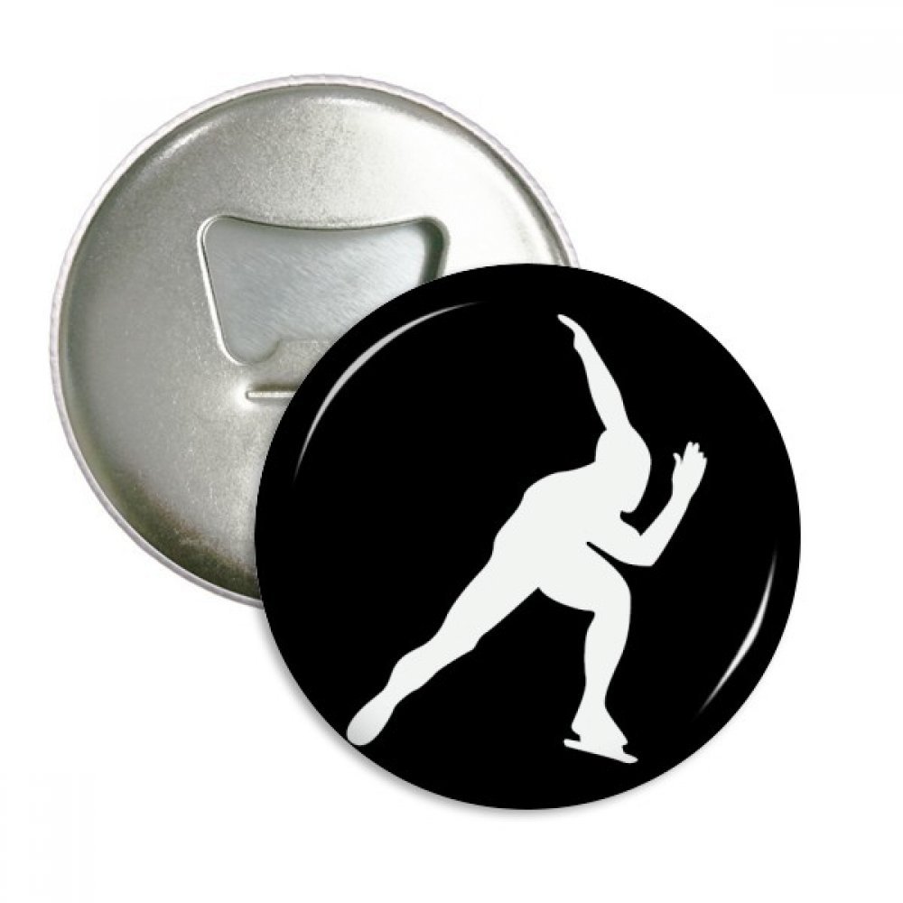 Cadeau roller skating lot de décapsuleurs aimantés noirs pour fan de patinage et de glisse