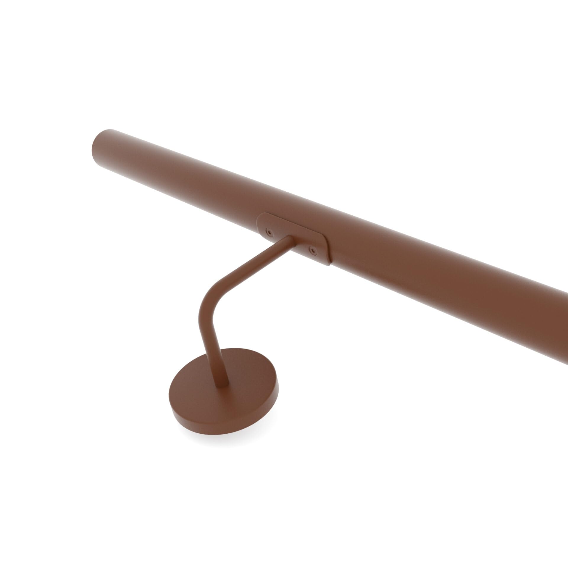 INOXLM Corrimano diam. 42,4 mm in acciaio verniciato bianco | Corrimano acciaio made in Italy colore nero | Corrimano fai da te marrone | Corrimano scala interna | Scala esterna (340 cm, Corten)