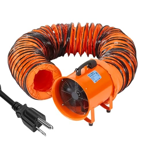 BouPower 16 Inch 1500W Portable Ventilator, with 32.8 FT Duct, 5500 CFM Heavy Duty Blower Fan...