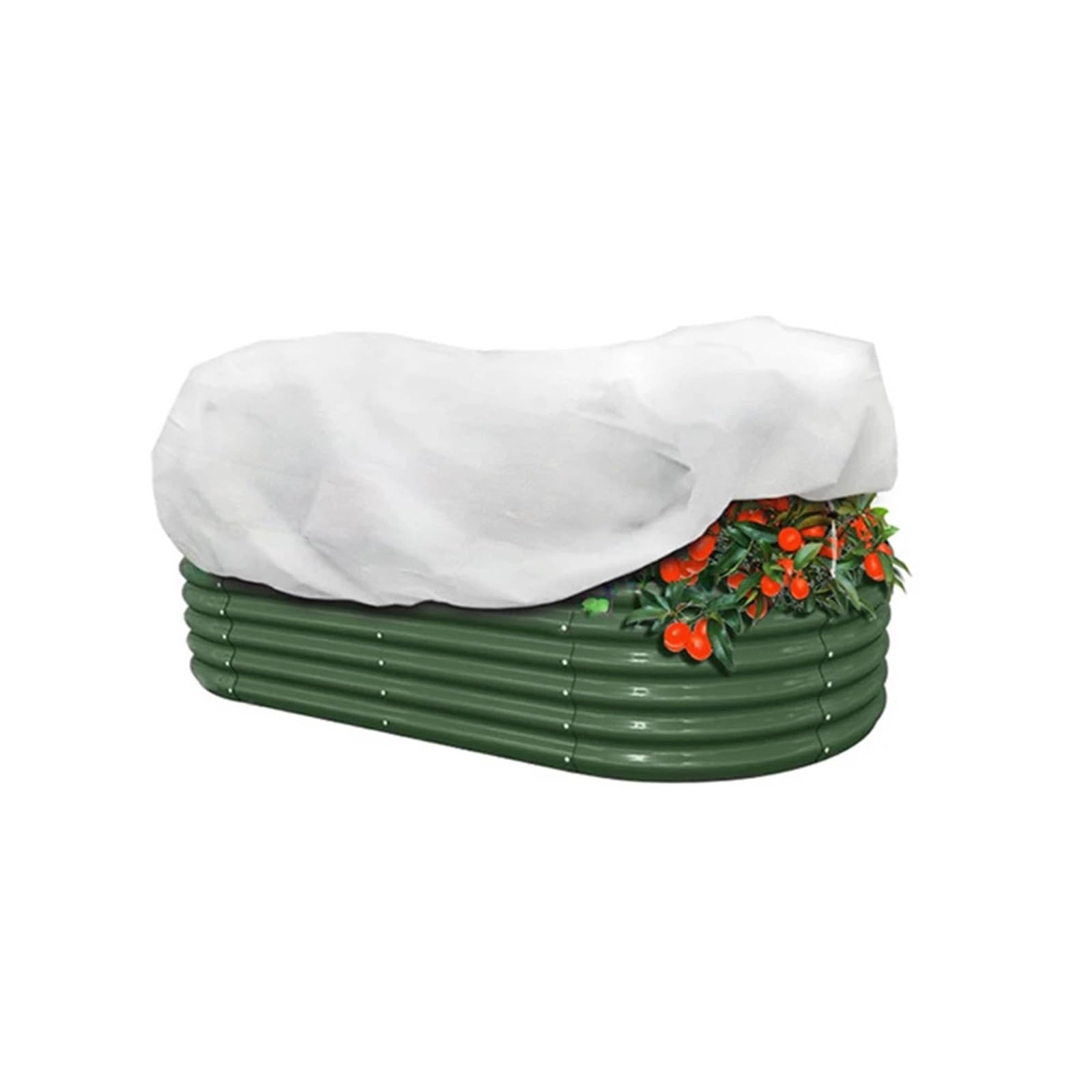 zyrqon 2 Pieces Frost Blankets For Outdoor Plants Frost Protection Cloth Reusable Rectangular Plant Covers With Drawstring For Lawn(White)