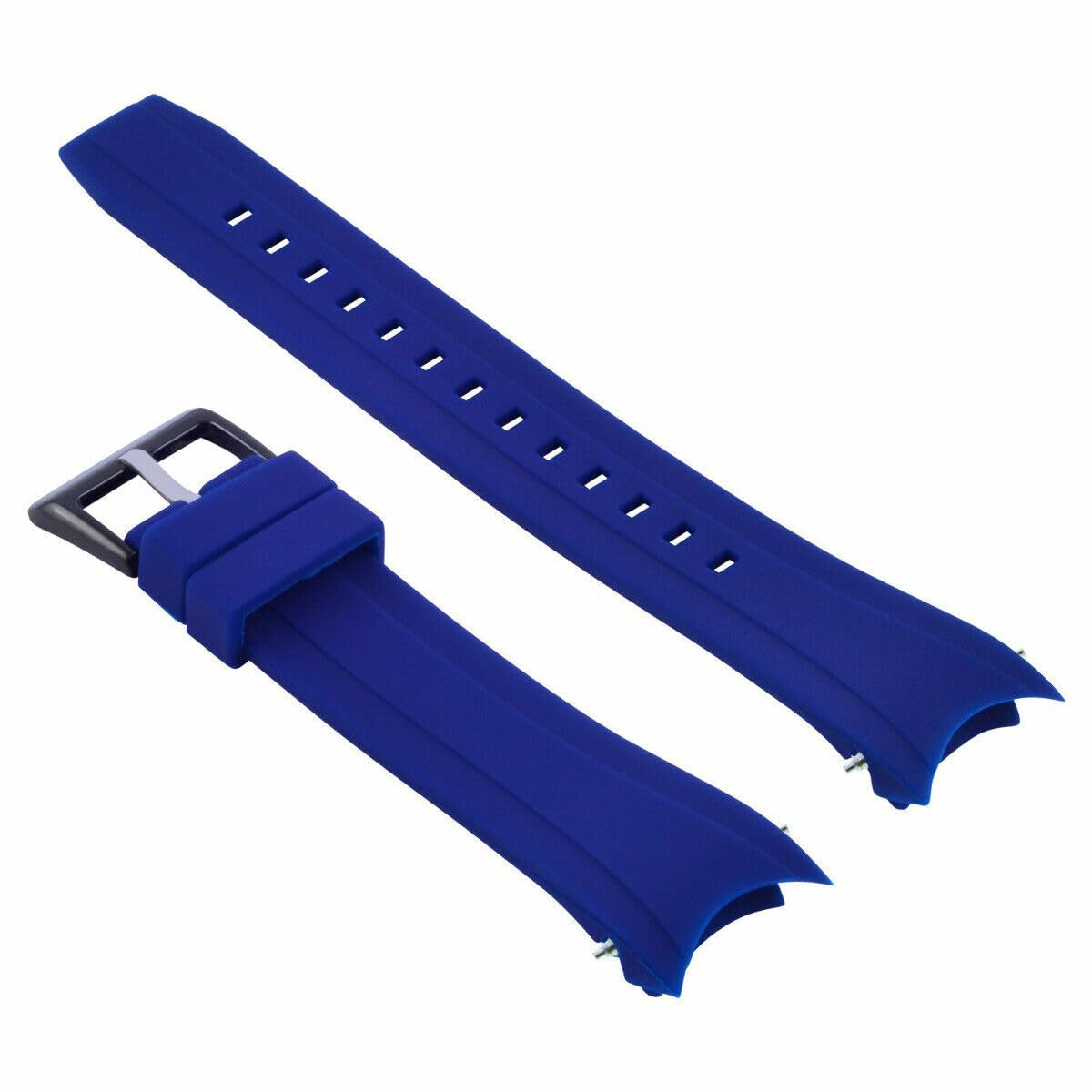 Ewatchparts 23mm Rubber Watch Band Strap Compatible With Citizen Eco Drive Promaster Aqualand Chronograph Blue