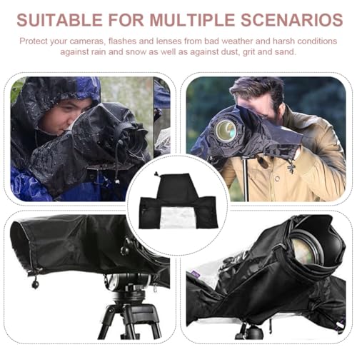 Cubierta de cámara y flash negra en poliéster y PVC impermeable 7