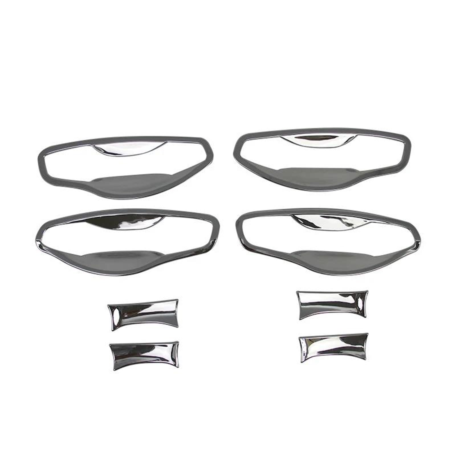 Slimes Bowl Chrome Car Door Handle Cup Cover Trim For Hyundai For Santa For Fe For Ix45 2013-2018 Cover Stickers(Bowl)