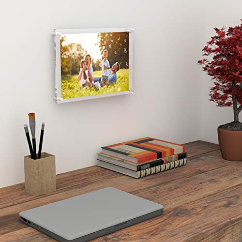 AITEE Acryl-Bilderrahmen, schwebend, 21,6 x 28,9 cm, transparente Fotorahmen, für Büro/Zuhause/Wohnzimmer – Bild 5