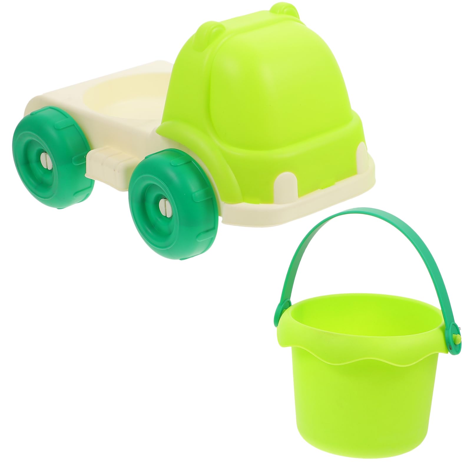 ibasenice Coche De Juguete De Playa Camión con Cangilones Pequeño Cuchara para Camión De Arena Juguetes De Cubo De Camión Cavar Cubos De Arena Camión De Arena con Cubo Green Goma Blanda
