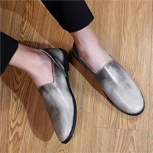 Loafers for Men Faux Leather Loafer Shoes Lightweight Anti-Slip Resistant Prom Walking Slip On3